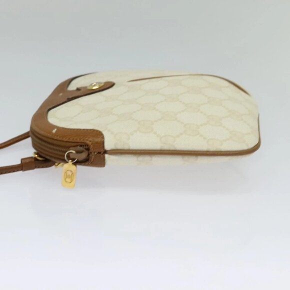 GUCCI GG Supreme Shoulder Bag PVC White Gold 904 02 047 Auth BA3348 - Picture 6 of 16